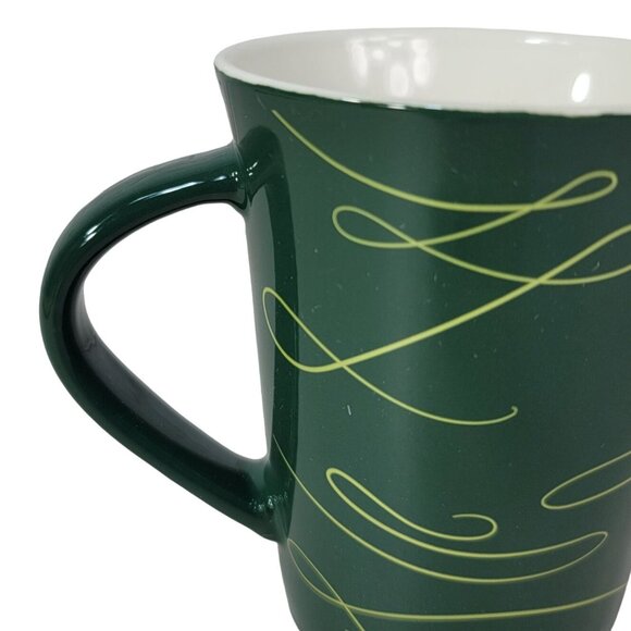 Starbucks Ribbon Swirl Mug Green 10fl oz Mermaid Siren Logo Christmas Tree 2020 - Picture 5 of 10